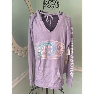 Ron Jon Surf Shop M‎ Purple Ft. Myers Beach Hoodie Sweatshirt Front Pocket NWT